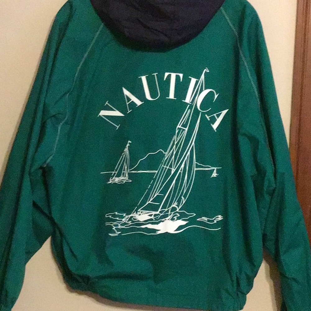 Men’s Reversible Rare Vintage Sailing Jacket Windbreaker with Hoodie MEDIUM